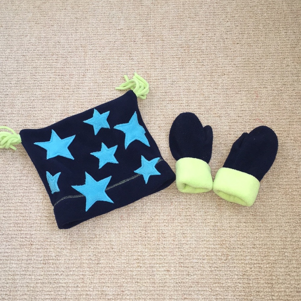 Hanna Andersson Child Fleece Hat & Mitten Set